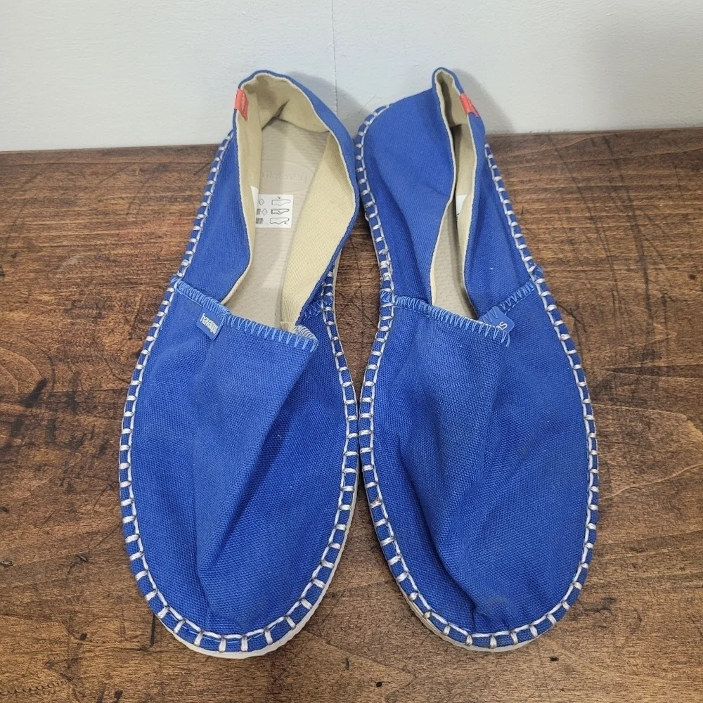 NWOT Royal Blue Havaianas Espadrilles Unisex Women's sz 10/Men's sz 8.5